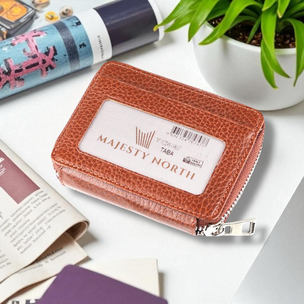 Majesty-North-747-Mini-Fermuarli-Deri-Unisex-Cuzdan-Taba(4)